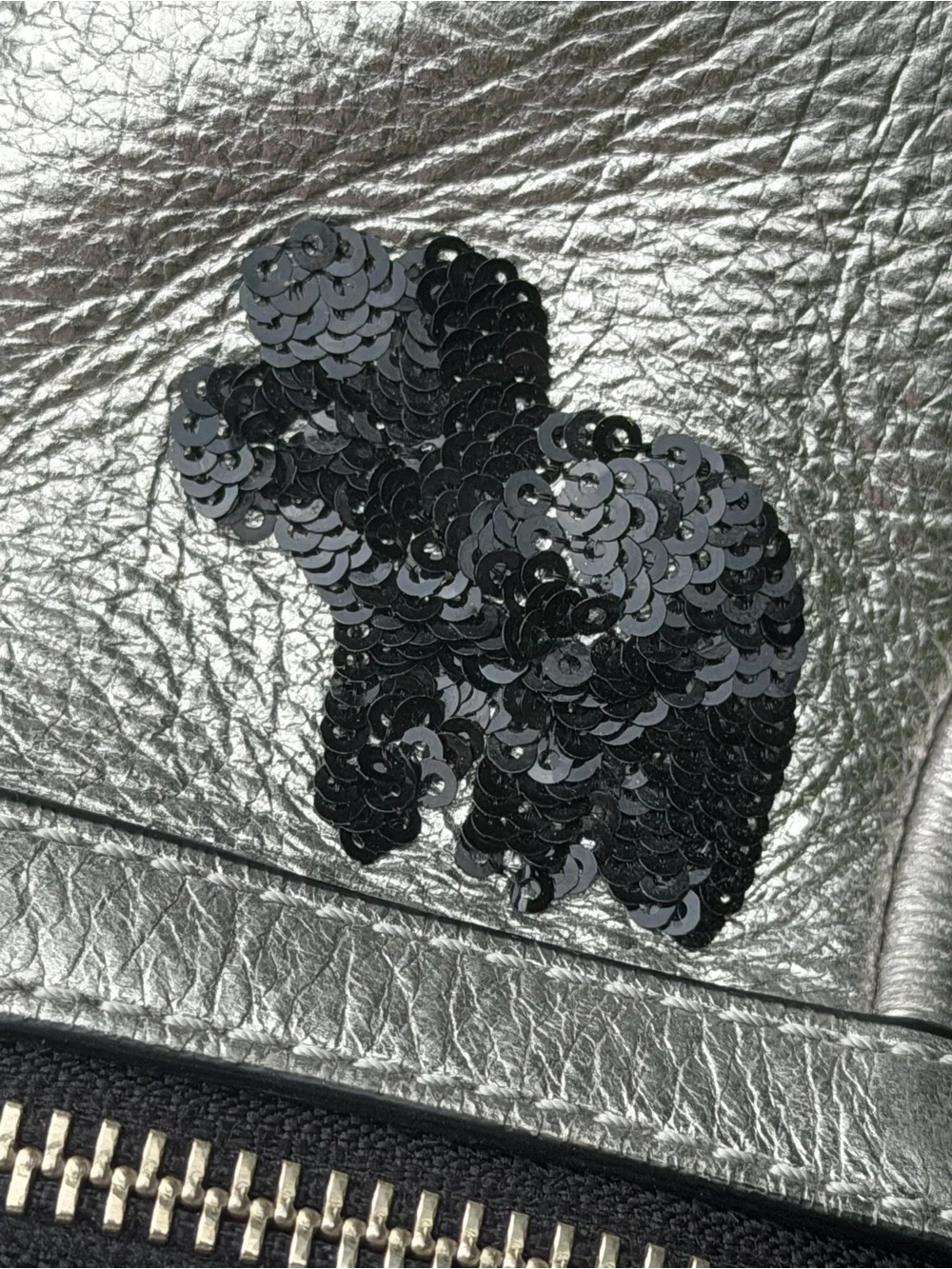Marc Jacobs Gotham Flocked Animals Silver Leather Backpack Rare